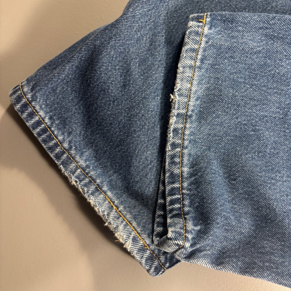 USA VTG Levis 505 Jeans Mens W34 L32 Regular Fit Straight Leg Blue Denim - Picture 9 of 12
